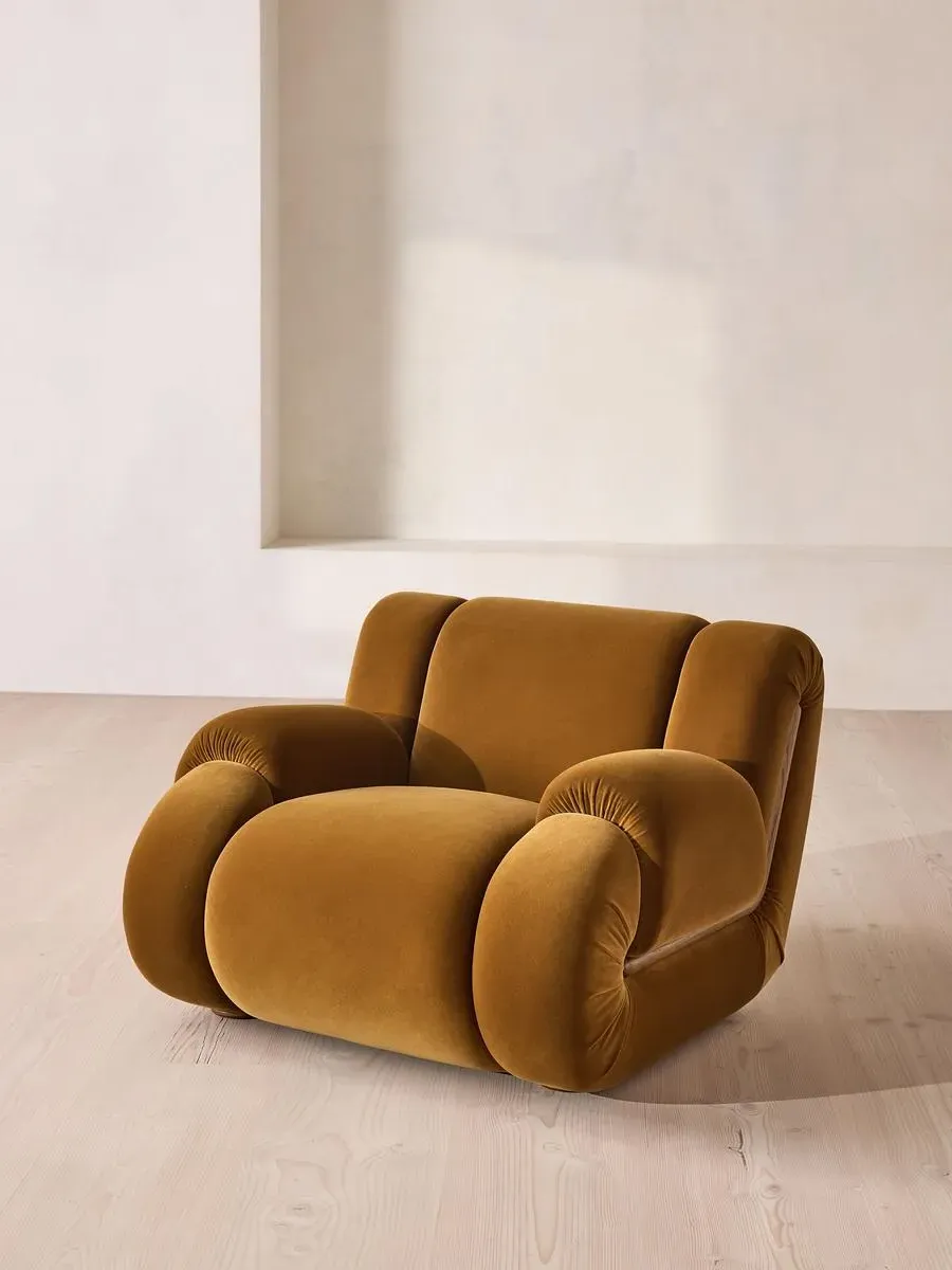 Umbria Armchair - Mustard, Velvet product