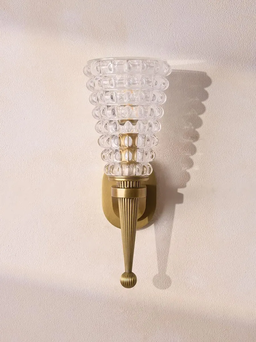 Valencia IP44 Wall Light - Brass, Glass product