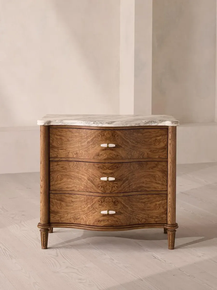 Valerie Three Drawer Dresser - Arabescato Corchia Marble product