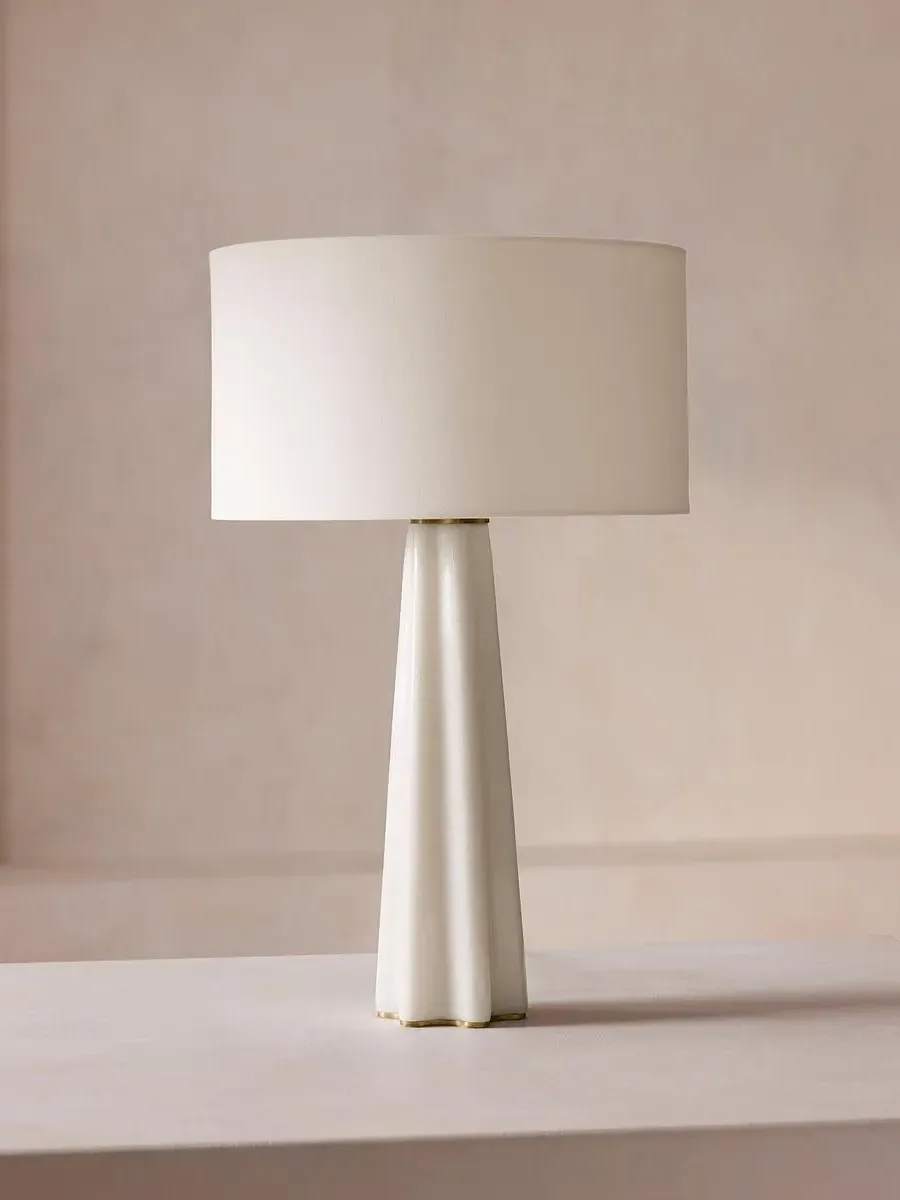 Verano Extra Large Table Lamp - Ivory, Alabaster by Soho Home
