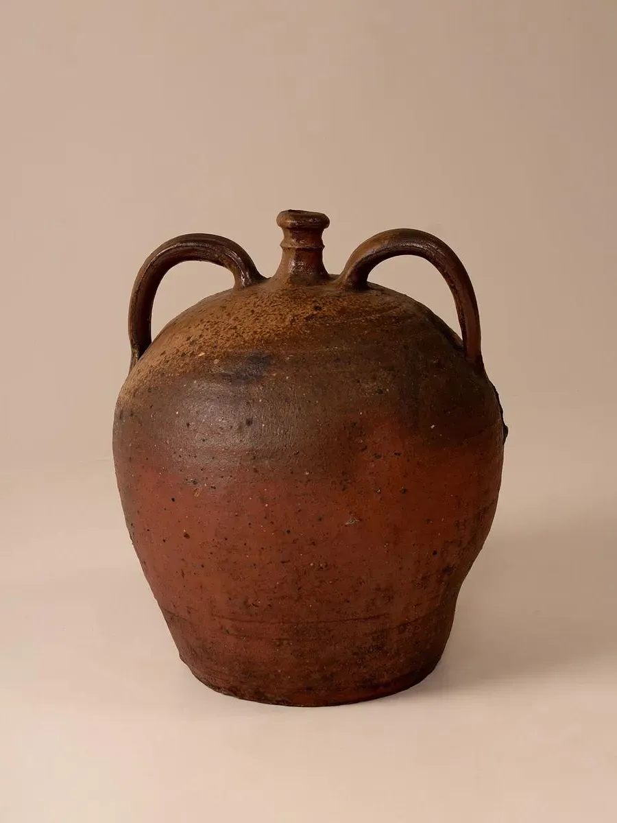 Vintage French Liquor Jar - Glazed Earthenware by Soho Home