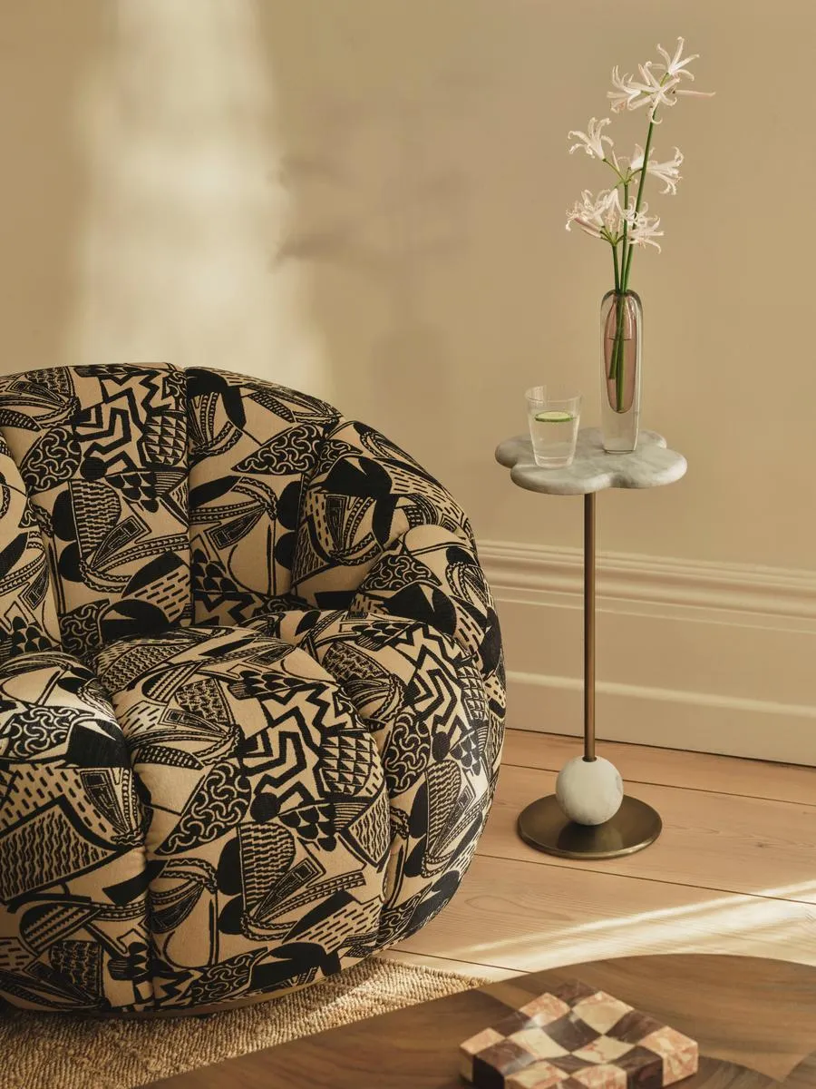 Vito Tall Side Table - Arabescato Marble product