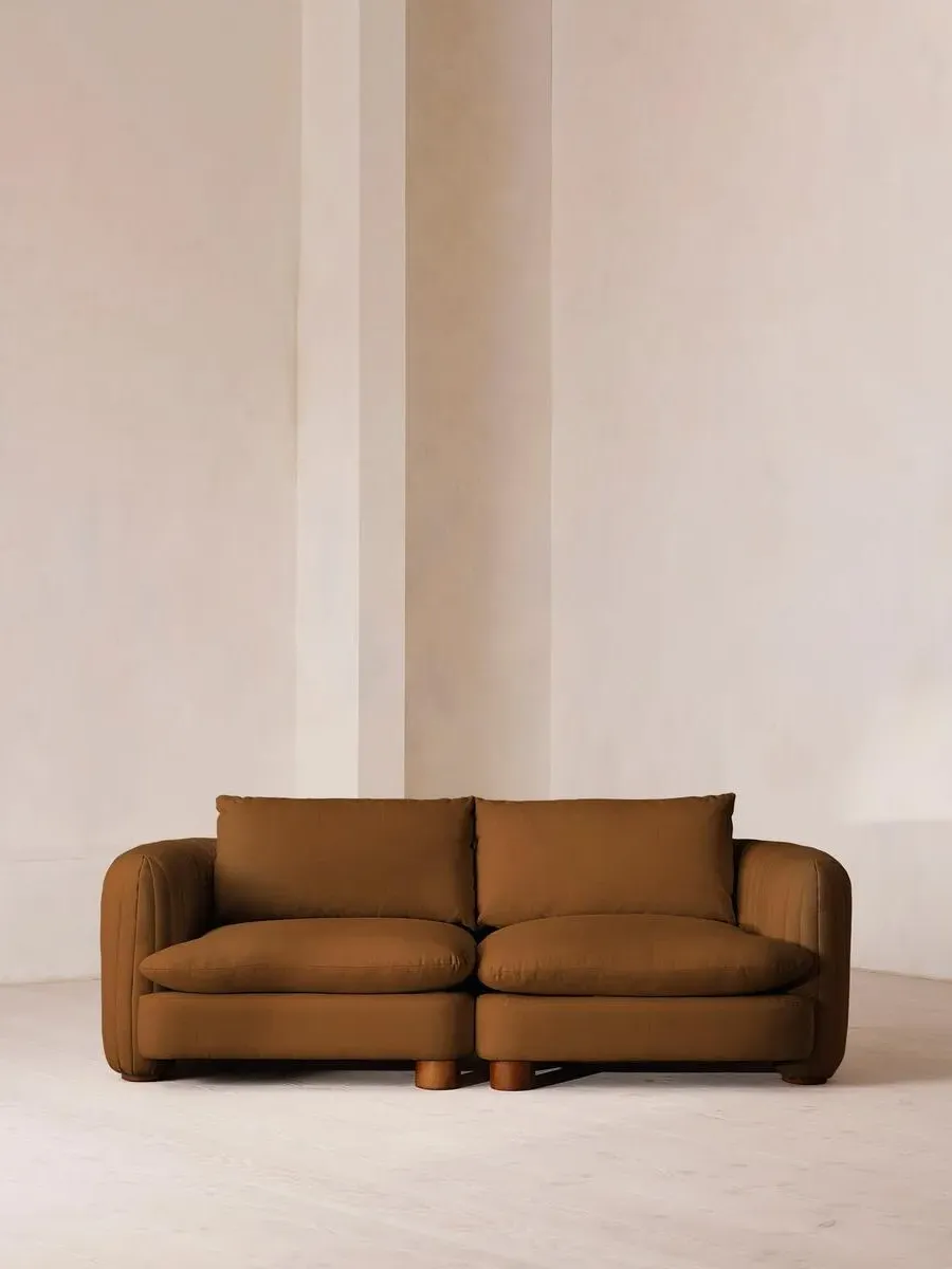 Vivienne 3-Seater Modular Sofa - Terracotta, Linen by Soho Home