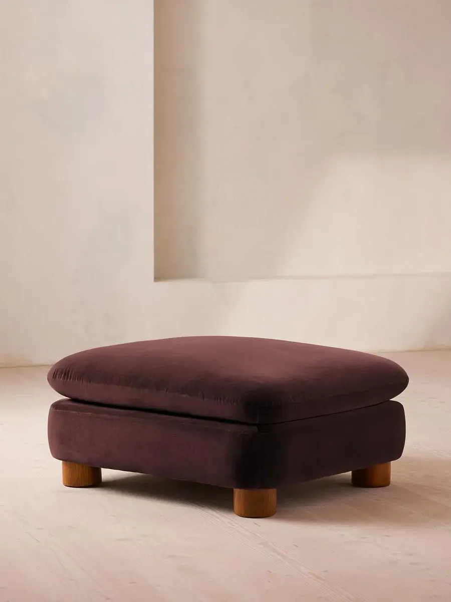 Vivienne Ottoman - Aubergine, Velvet product