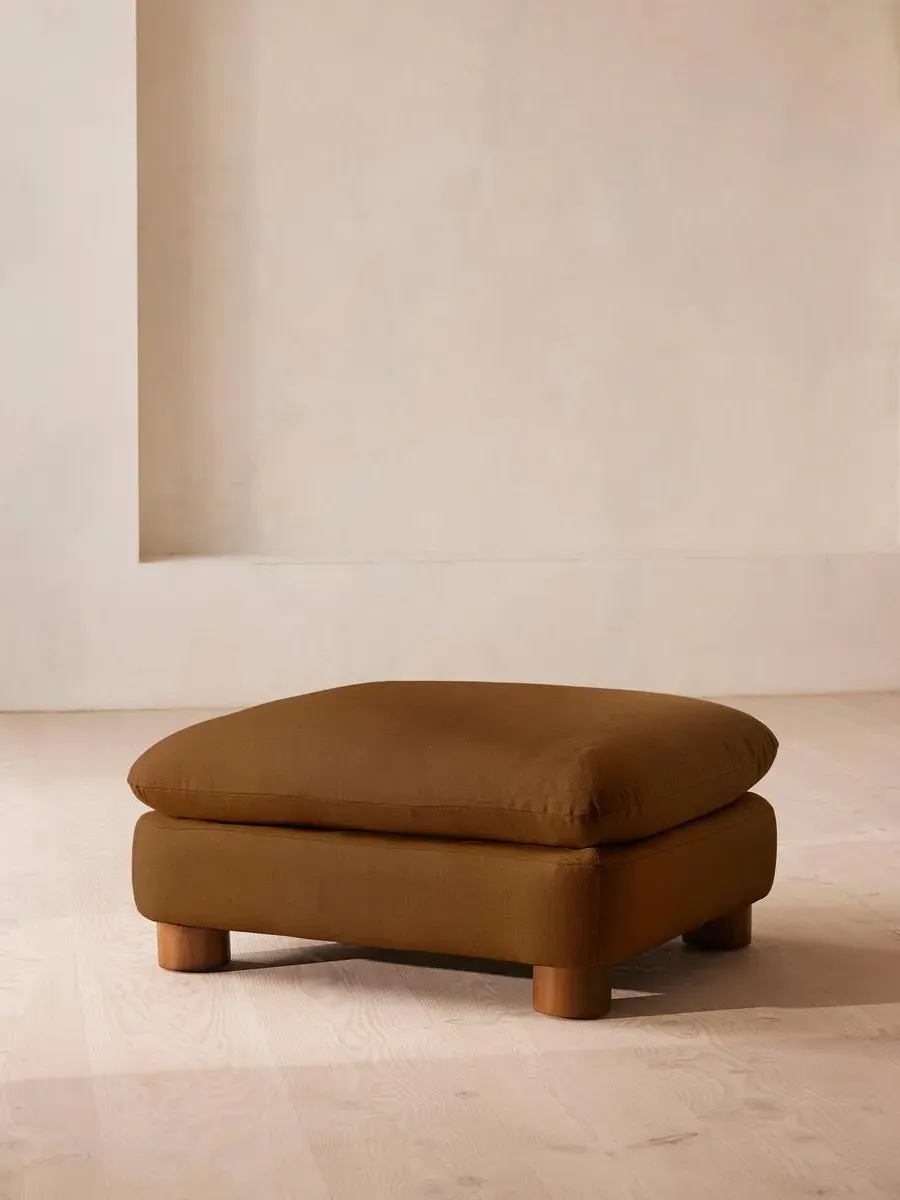 Vivienne Ottoman - Terracotta, Linen by Soho Home