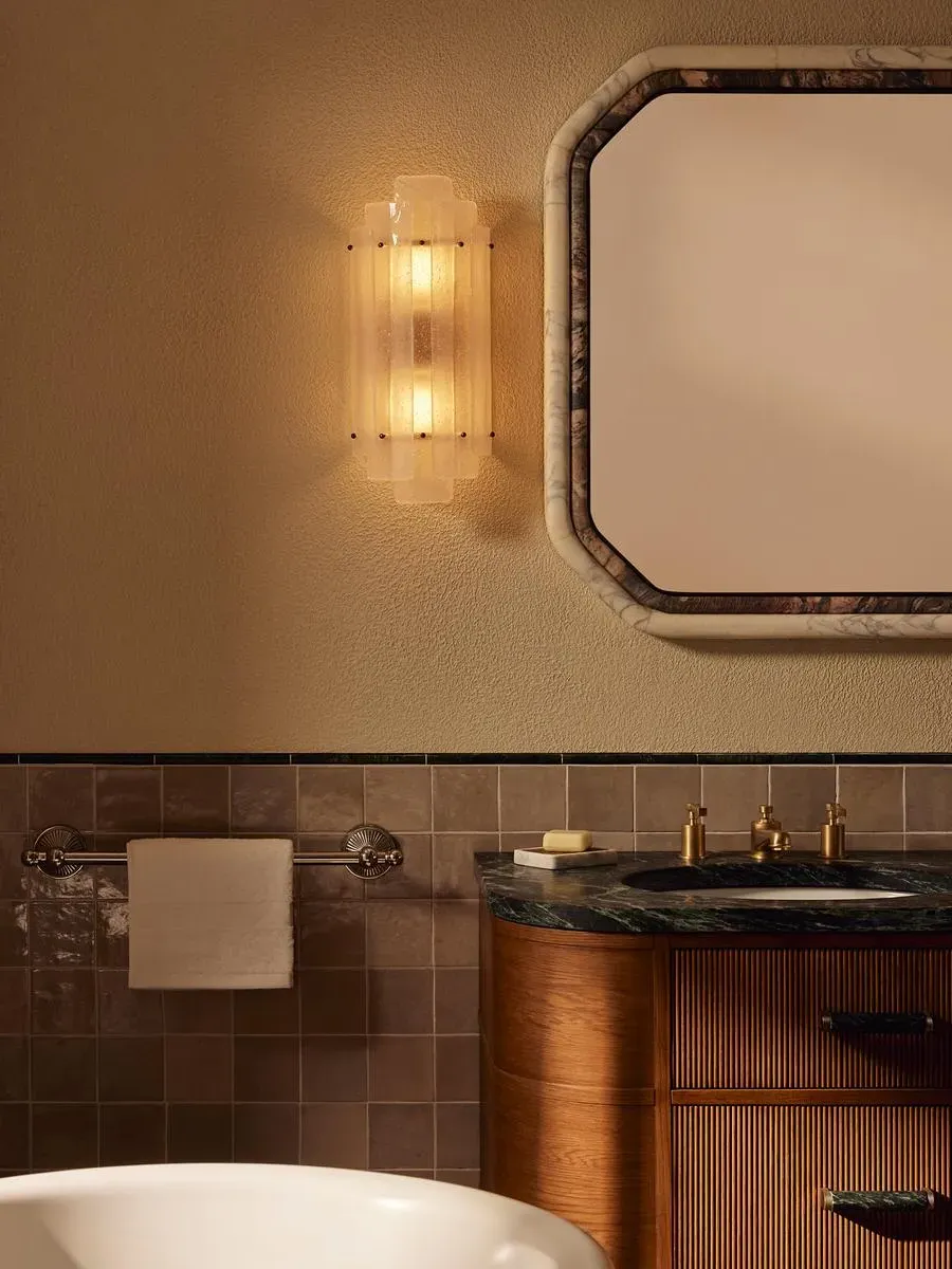 Wall Light with Glass Shades - Brass, Glass product