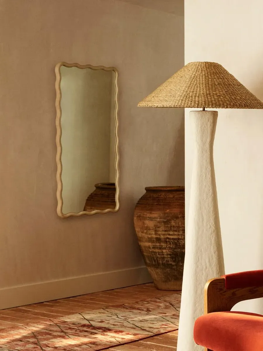 Colwick Full Length Wall Mirror - White, Poplar Wood