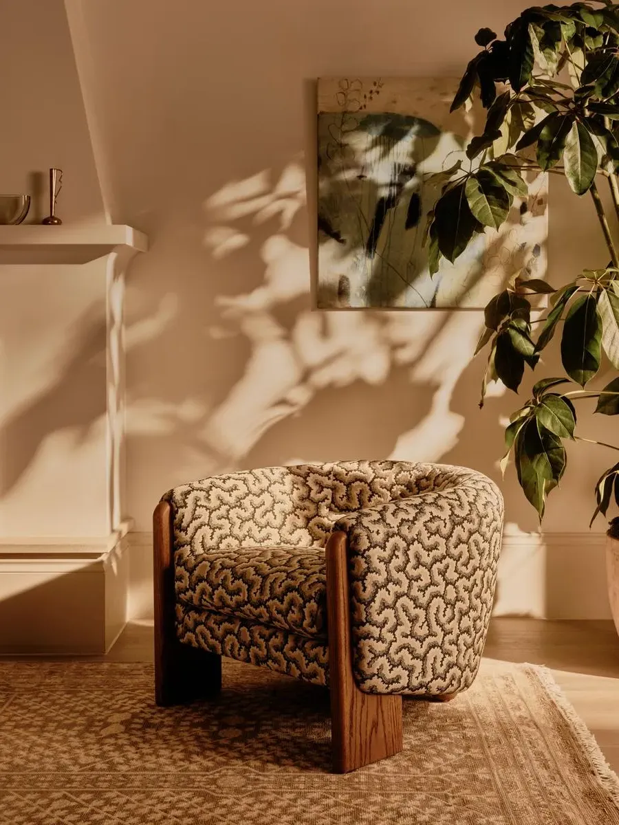Winnie Tub Armchair - Brown, Lophelia Jacquard product