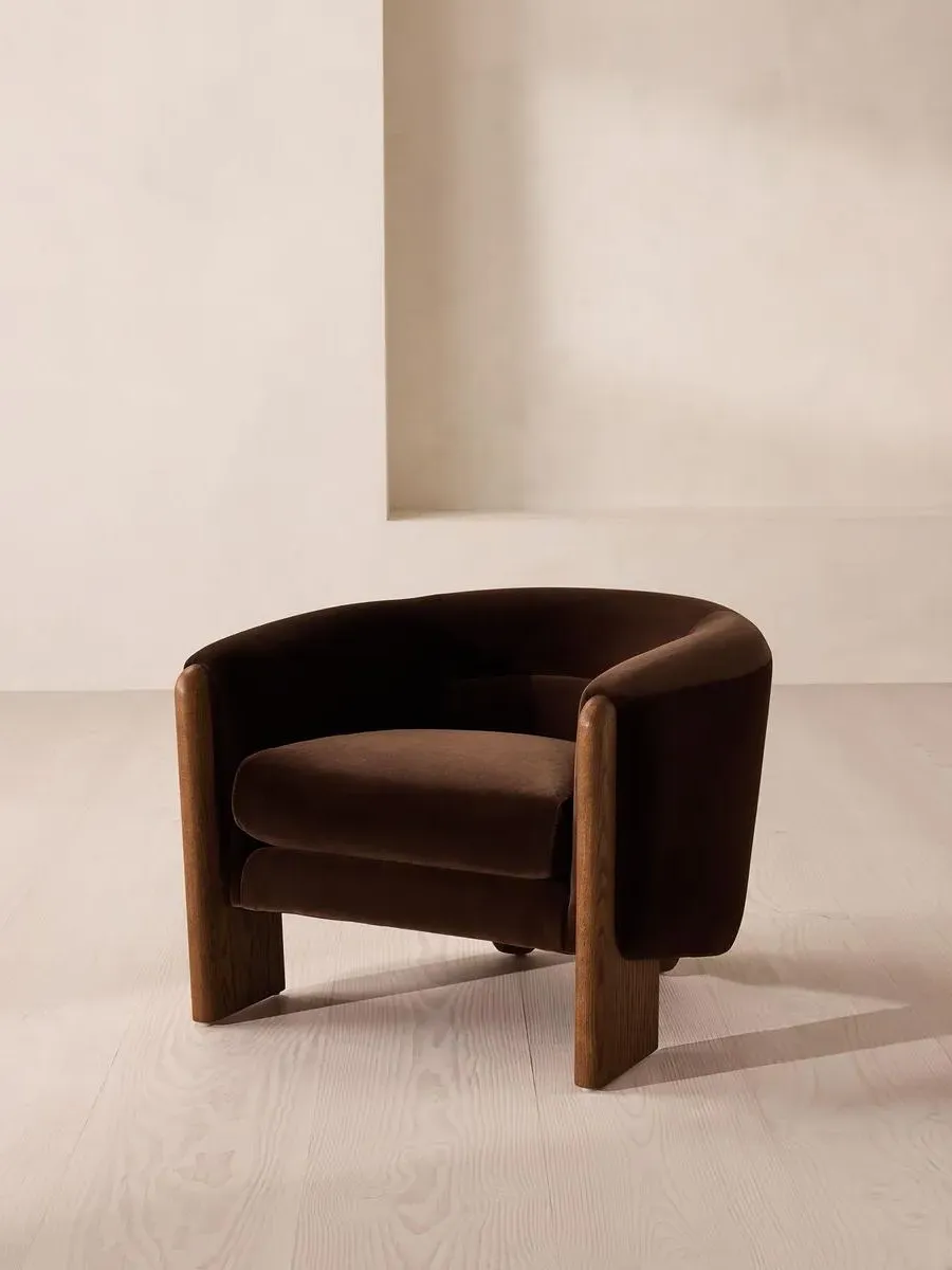 Winnie Tub Armchair - Chocolate, Velvet product