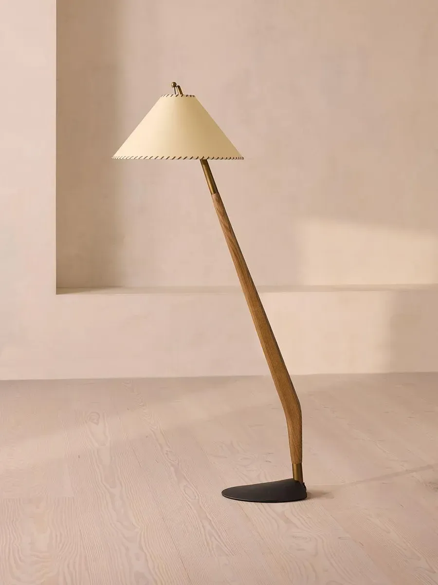 Wren Floor Lamp - Parchment, Oak product
