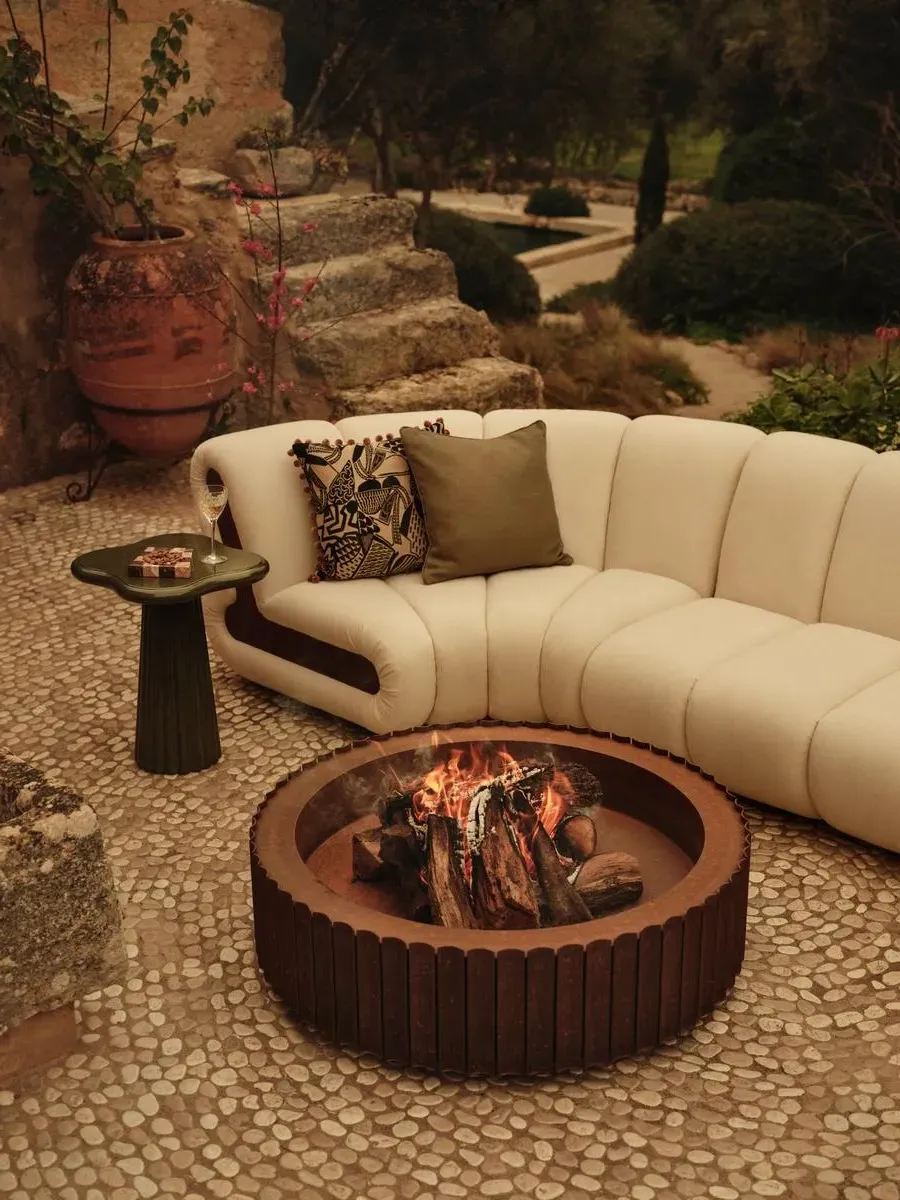 Wunder Round Outdoor Fire Pit - Corten Steel product