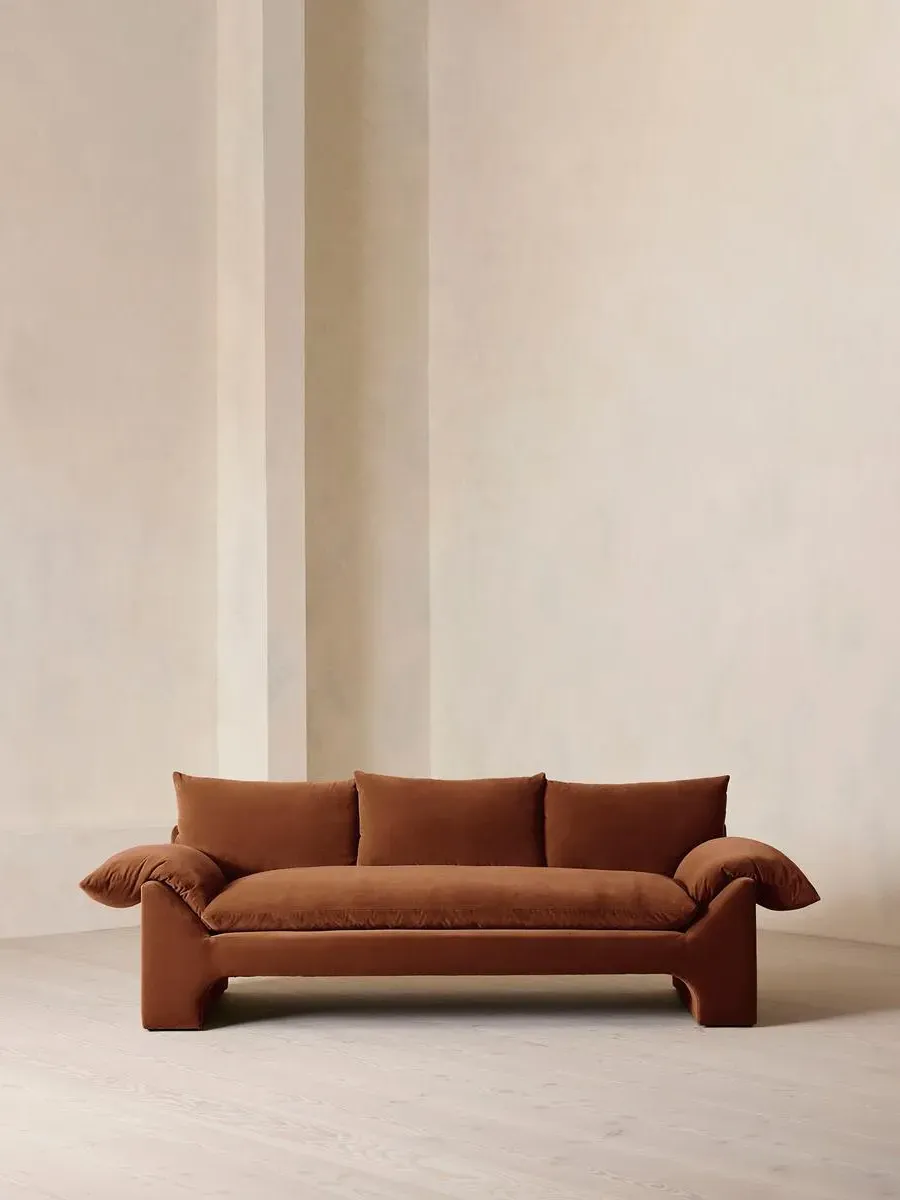 Wyatt 3-Seater Sofa - Cinnamon, Velvet product