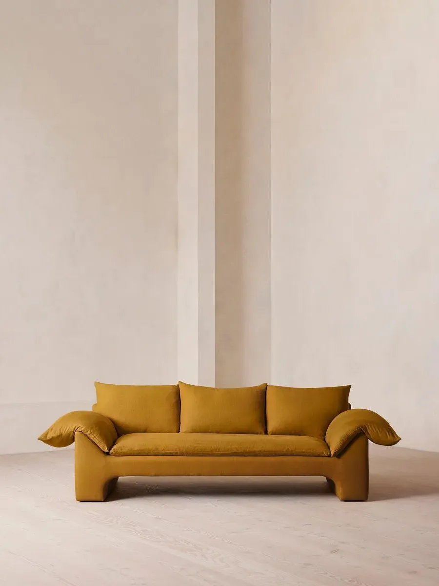 Wyatt 3-Seater Sofa - Turmeric, Linen by Soho Home