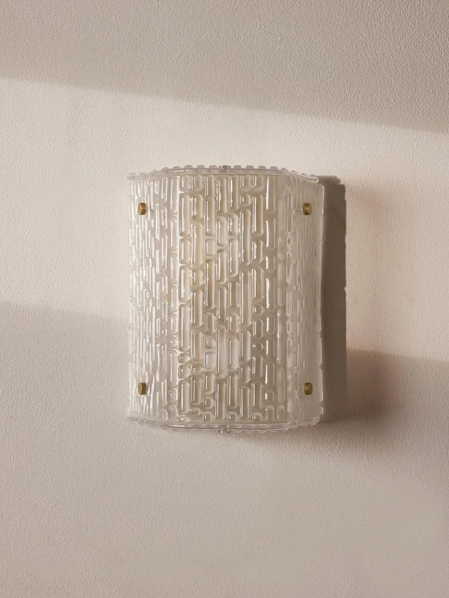 Zelda Wall Light - Sandblasted Glass, Brass product