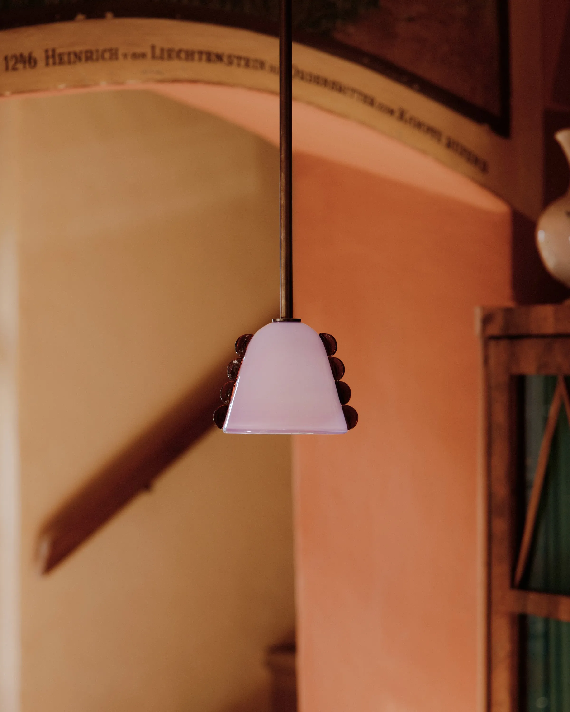 Calla Small Pendant Light - Blown Glass, Brass product