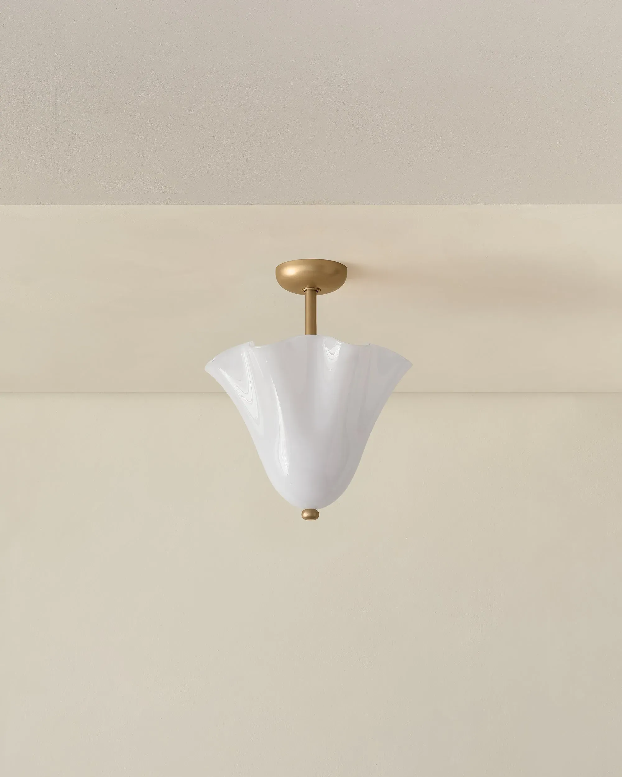 Fazzo Surface Mount Ceiling Light - Brass, Glass product