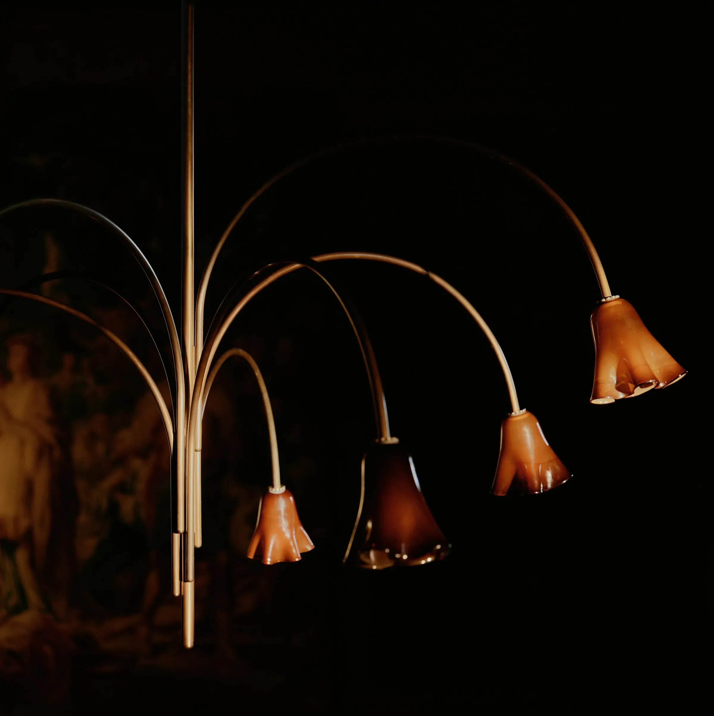 Flora Chandelier - Blown Glass, Brass product