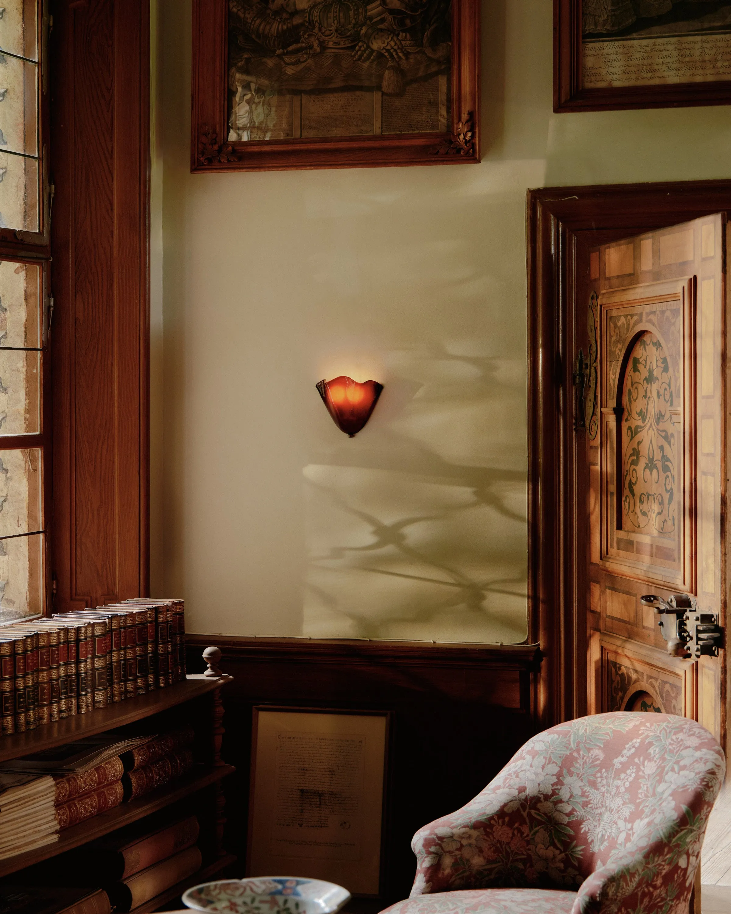 Vera Wall Sconce - Slumped Glass, Brass product
