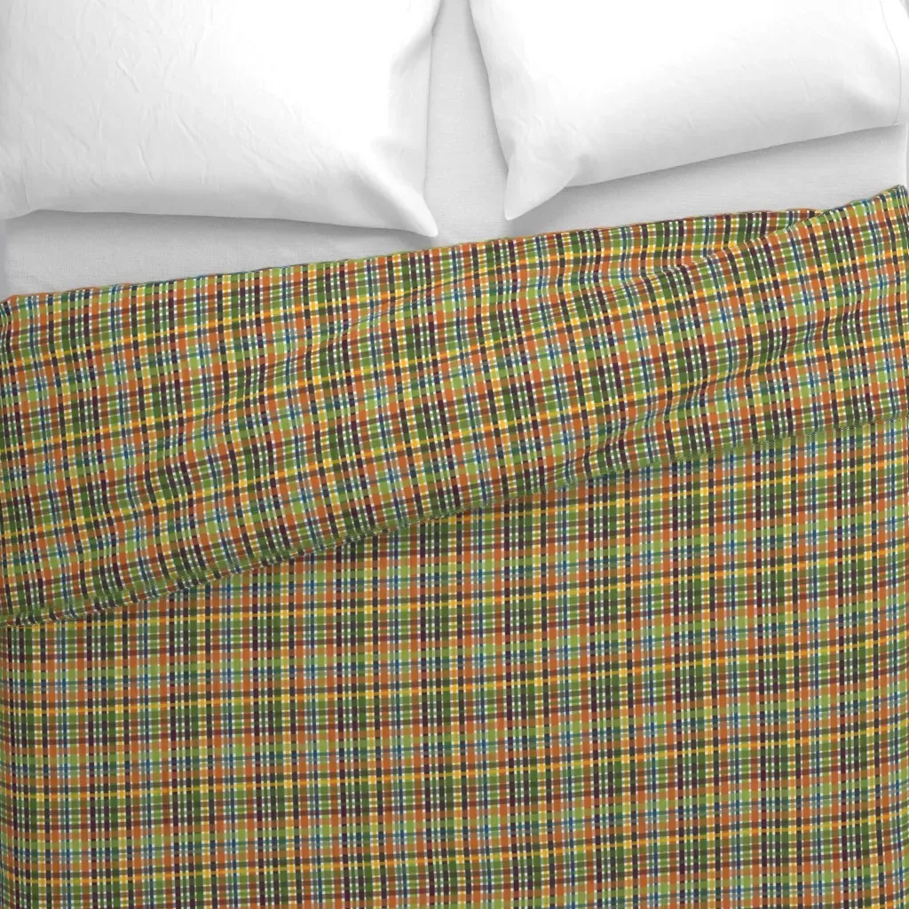 007 Olive Green Duvet Cover - Orange alternate view