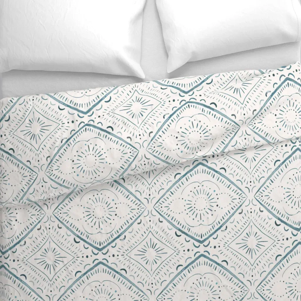 0171 Lh Sunburst Turkish Blue Duvet Cover - Indigo alternate view