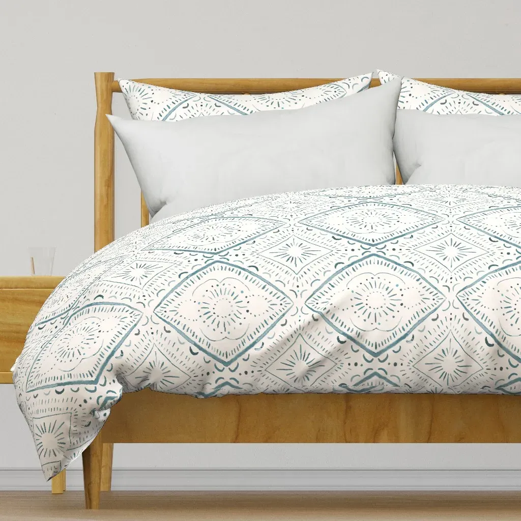 0171 Lh Sunburst Turkish Blue Duvet Cover - Indigo product