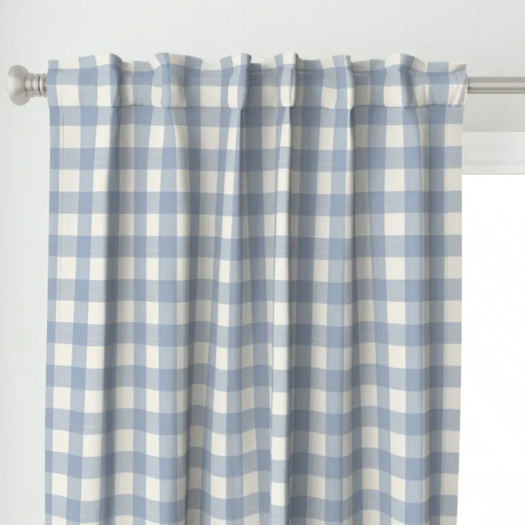 1.5" Buffalo Plaid Soft Curtain Panel - Blue alternate view