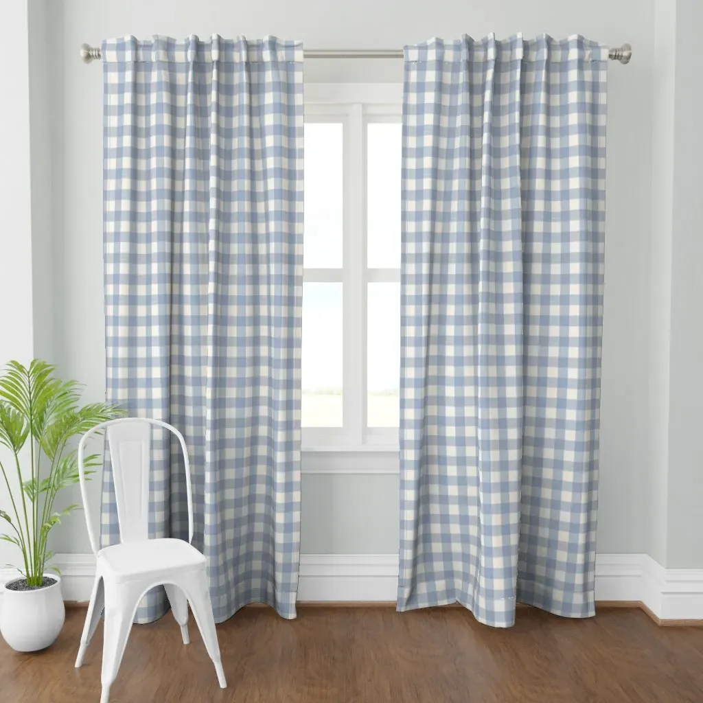 1.5" Buffalo Plaid Soft Curtain Panel - Blue product