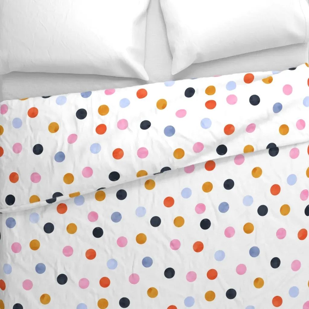 1.5" Polka Dot Scatter Duvet Cover - Dusty Rose alternate view