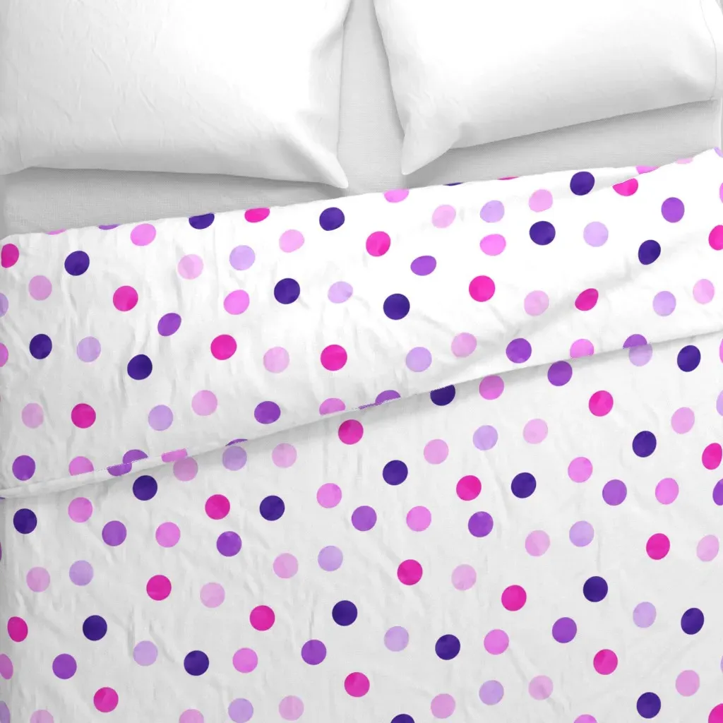 1.5" Polka Dots Scatter Duvet Cover - Pink alternate view