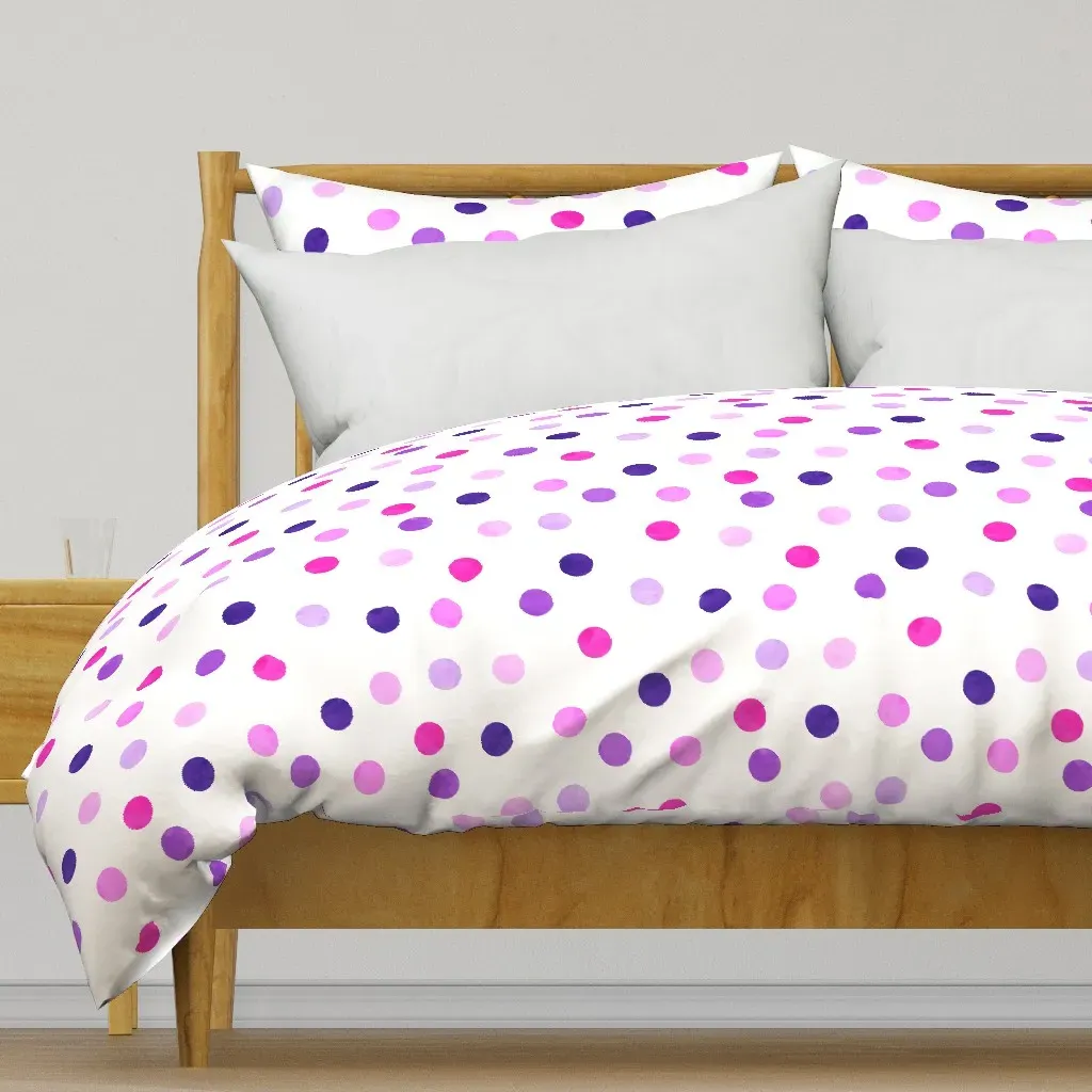 1.5" Polka Dots Scatter Duvet Cover - Pink product