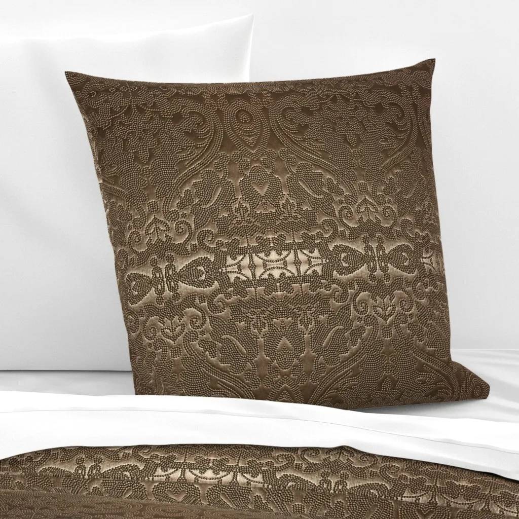 1513-L 3D Beaded Damask Euro Pillow Sham - Bronze product