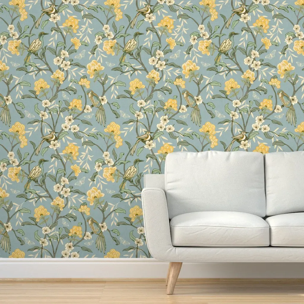 1700S Chinoiserie Peel and Stick Wallpaper - Blue product