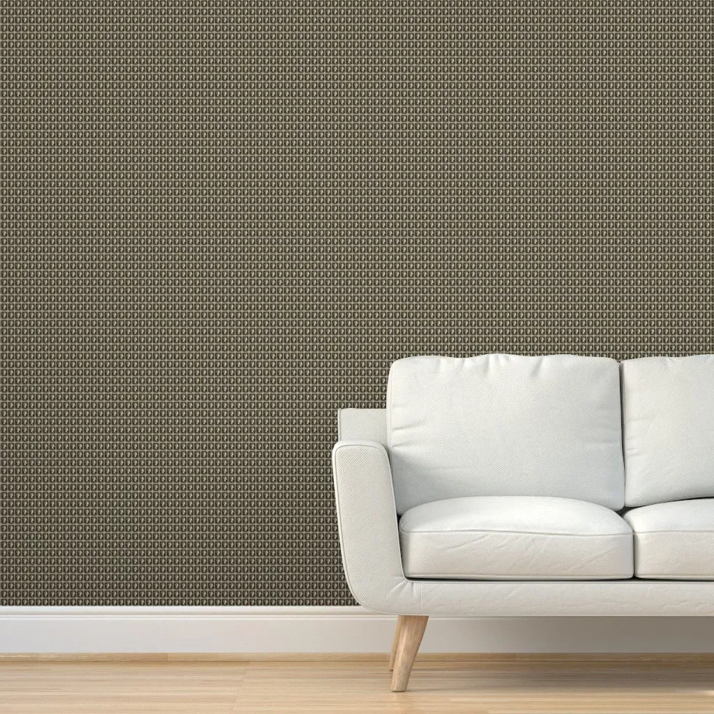 1840 British Penny Black Stamp Peel and Stick Wallpaper - Dark Brown product