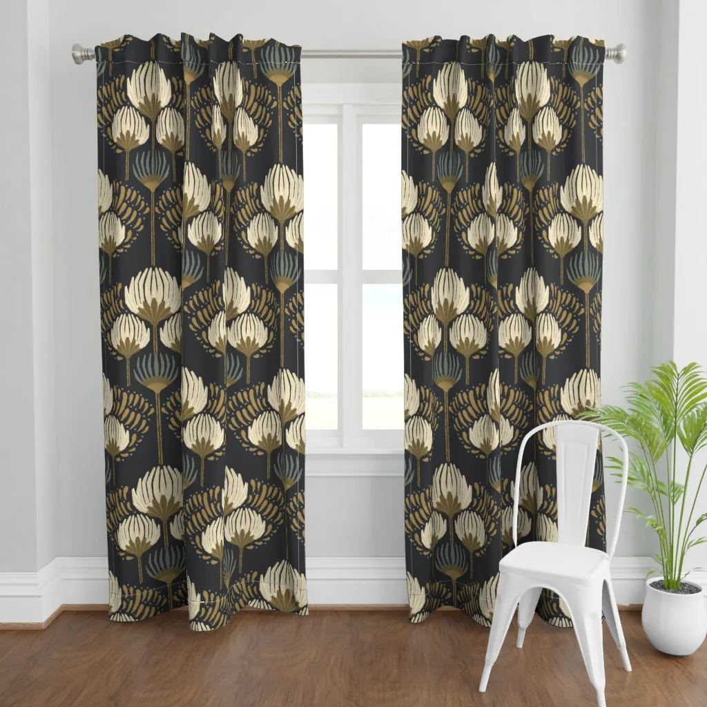 1920 Blossom Floral Curtain Panel - Beige product