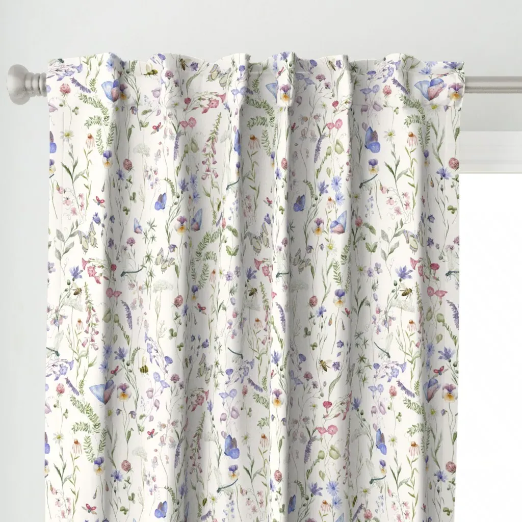 21 A Colorful Pink And Curtain Panel - Light Blue alternate view