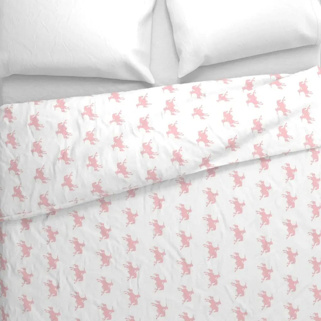 3 Cowboys Duvet Cover - Pink, White alternate view