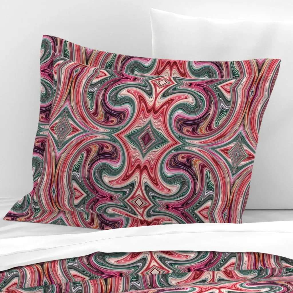 30x24" Standard Flanged Pillowcase - Pink, Cotton Sateen product