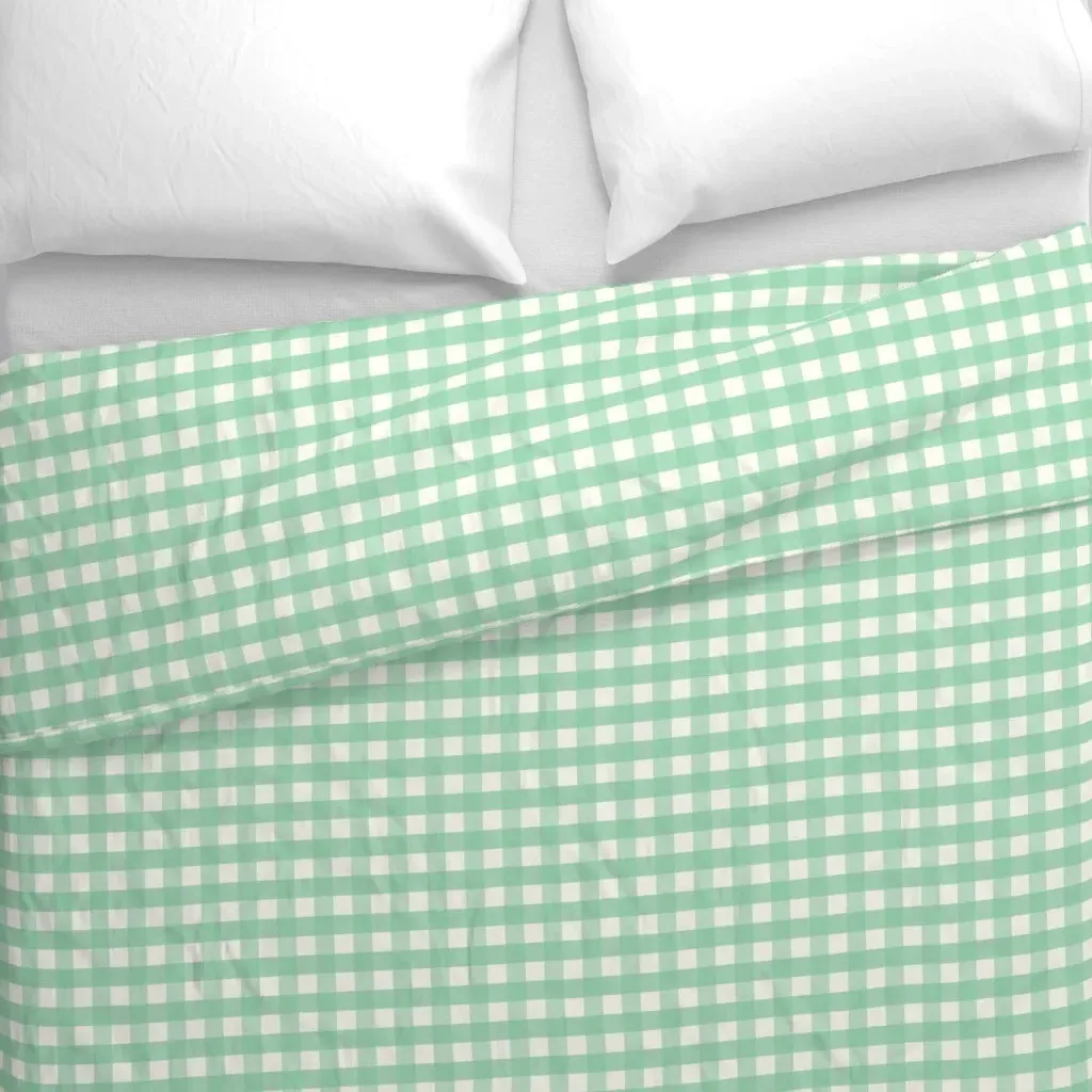 3/4 Inch Medium Soft Pastel Duvet Cover - Mint Green alternate view