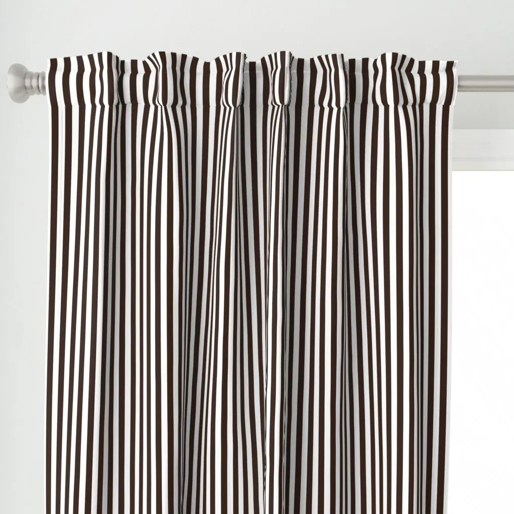 352013 Curtain Panel - Dark Brown, White alternate view