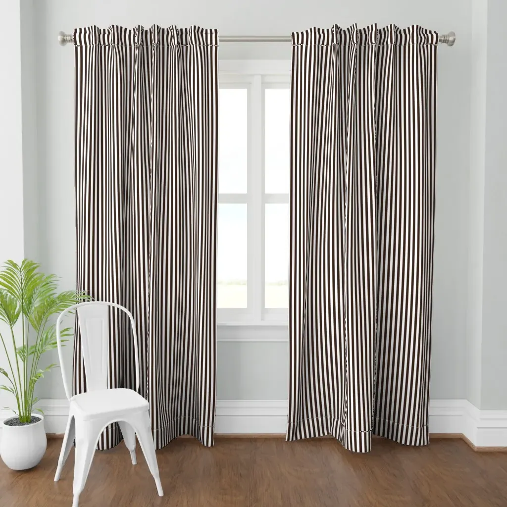 352013 Curtain Panel - Dark Brown, White product
