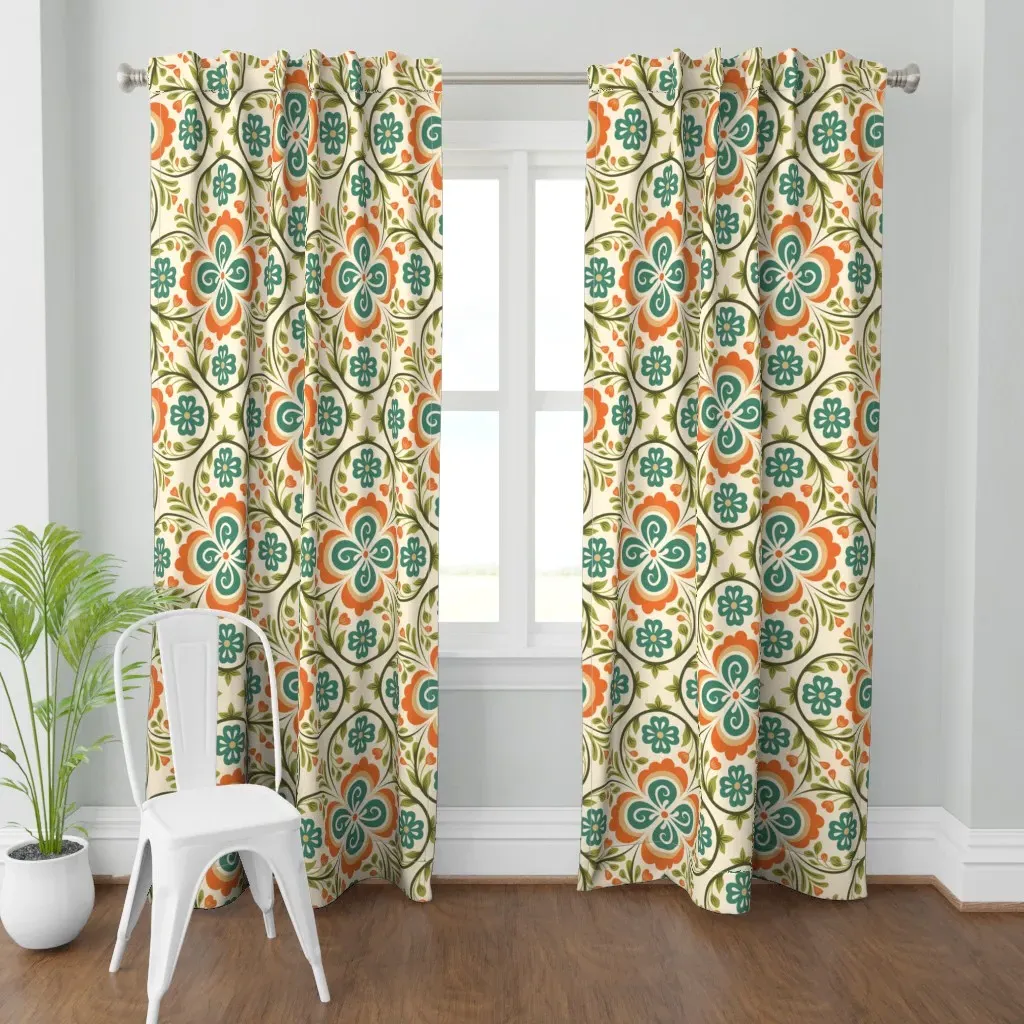 3588 B Large Curtain Panel - Teal product