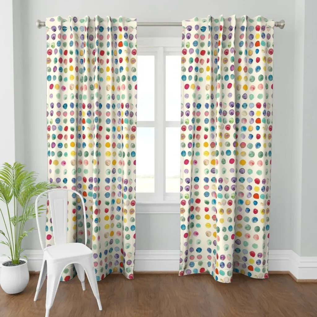 394 Dots And Spots Curtain Panel - Off-White product