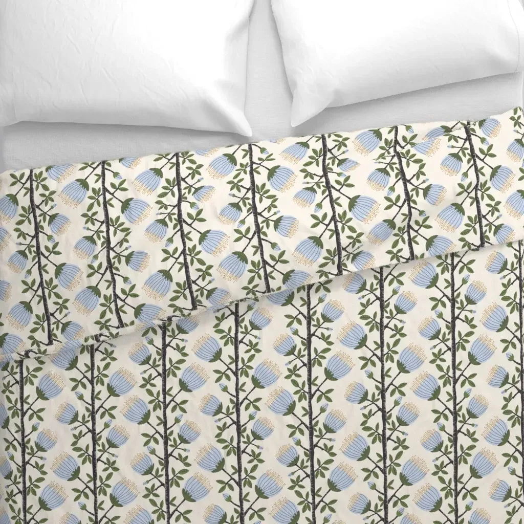 412 Medium Pale Blue Sage Duvet Cover - Light Blue alternate view