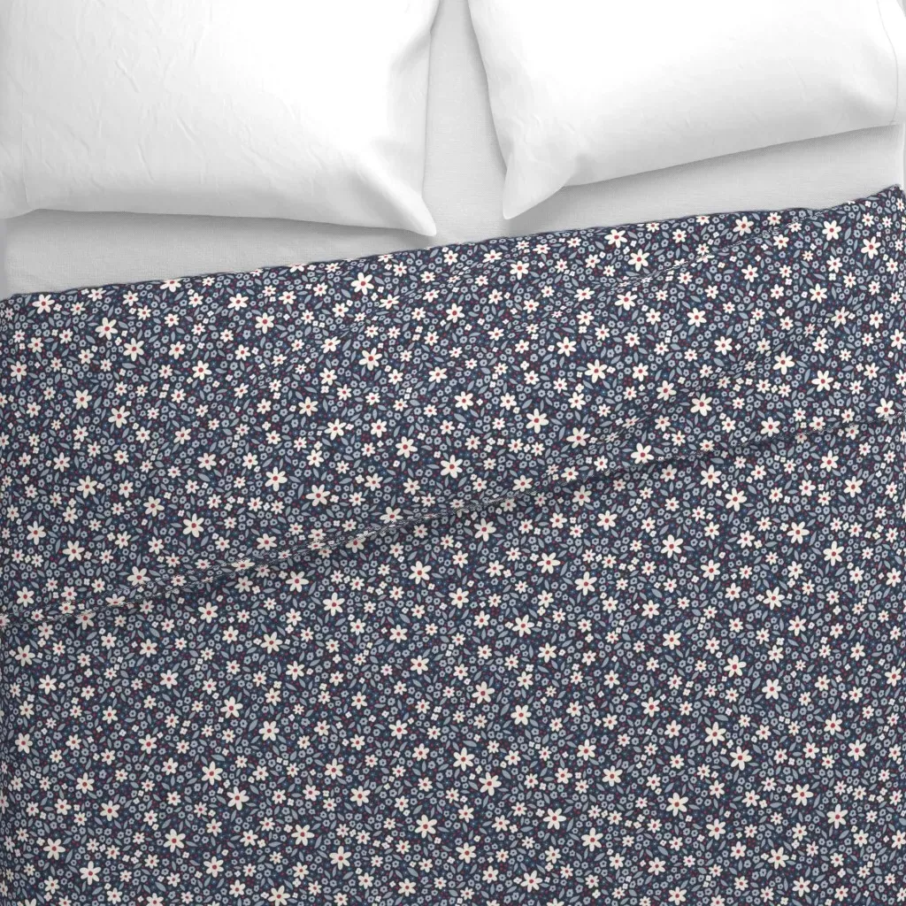 4th of July Summer Ditsy Duvet Cover - White alternate view