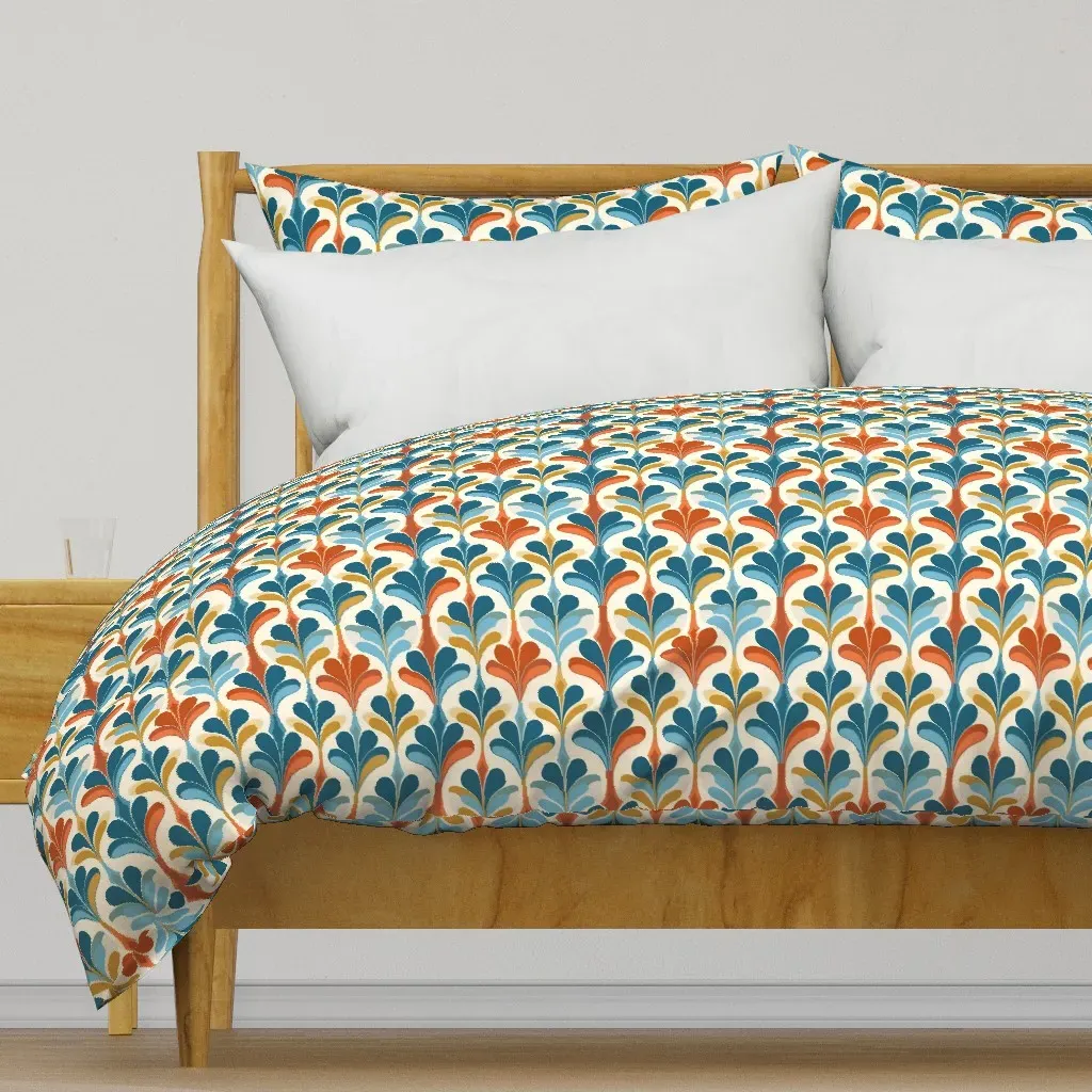 60S Retro 18 Duvet Cover - Blue product