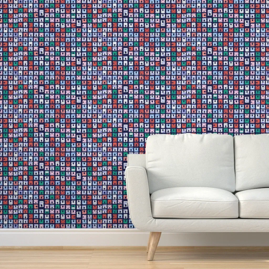 63 Loaves Peel and Stick Wallpaper - Dark Blue product