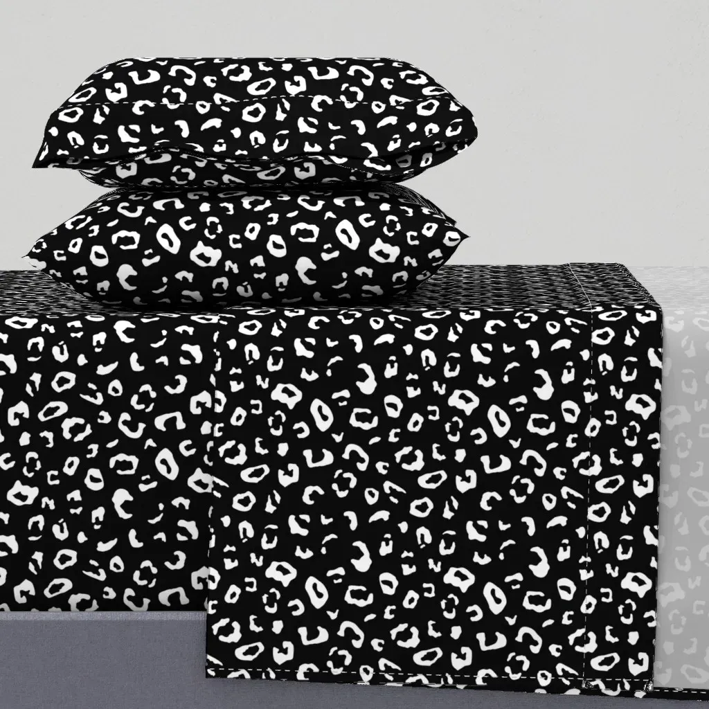 69 Leopard Queen Size Sheet Set - White product