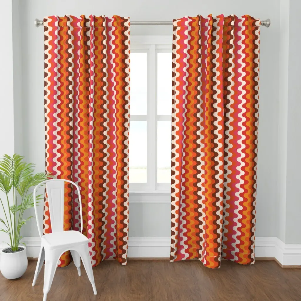 70S Groovy Curtain Panel - Orange product