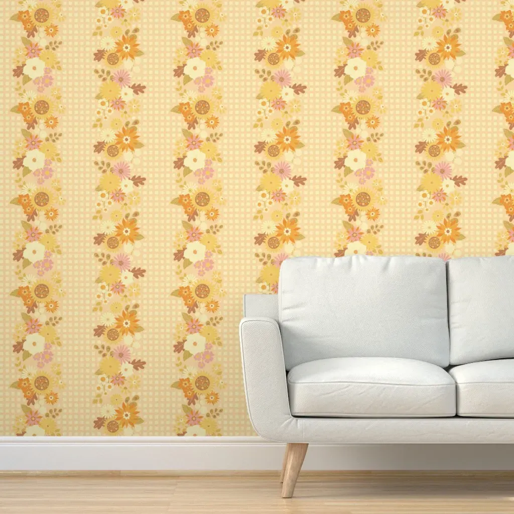 70S Kitchen Peel and Stick Wallpaper - Pale Pink product