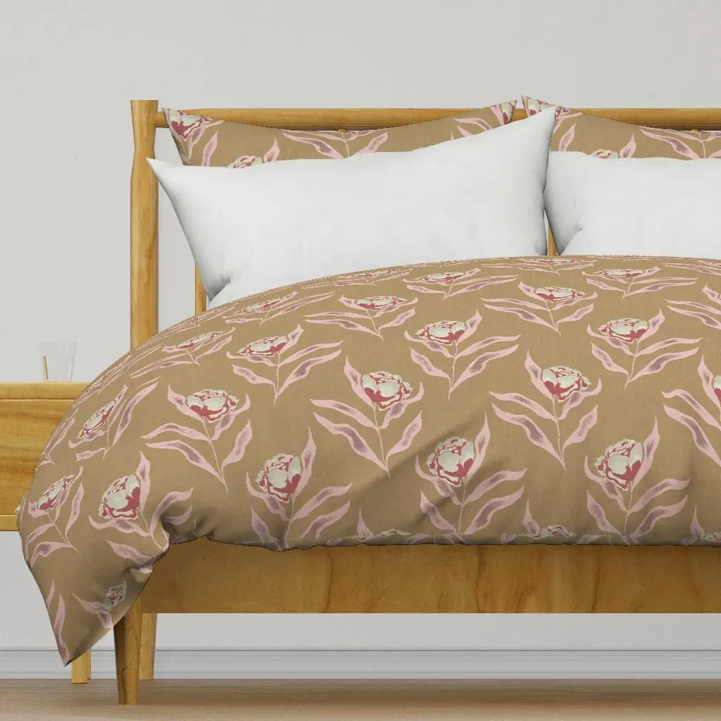 70S Pop Art Garden Floral Duvet Cover - Pink product